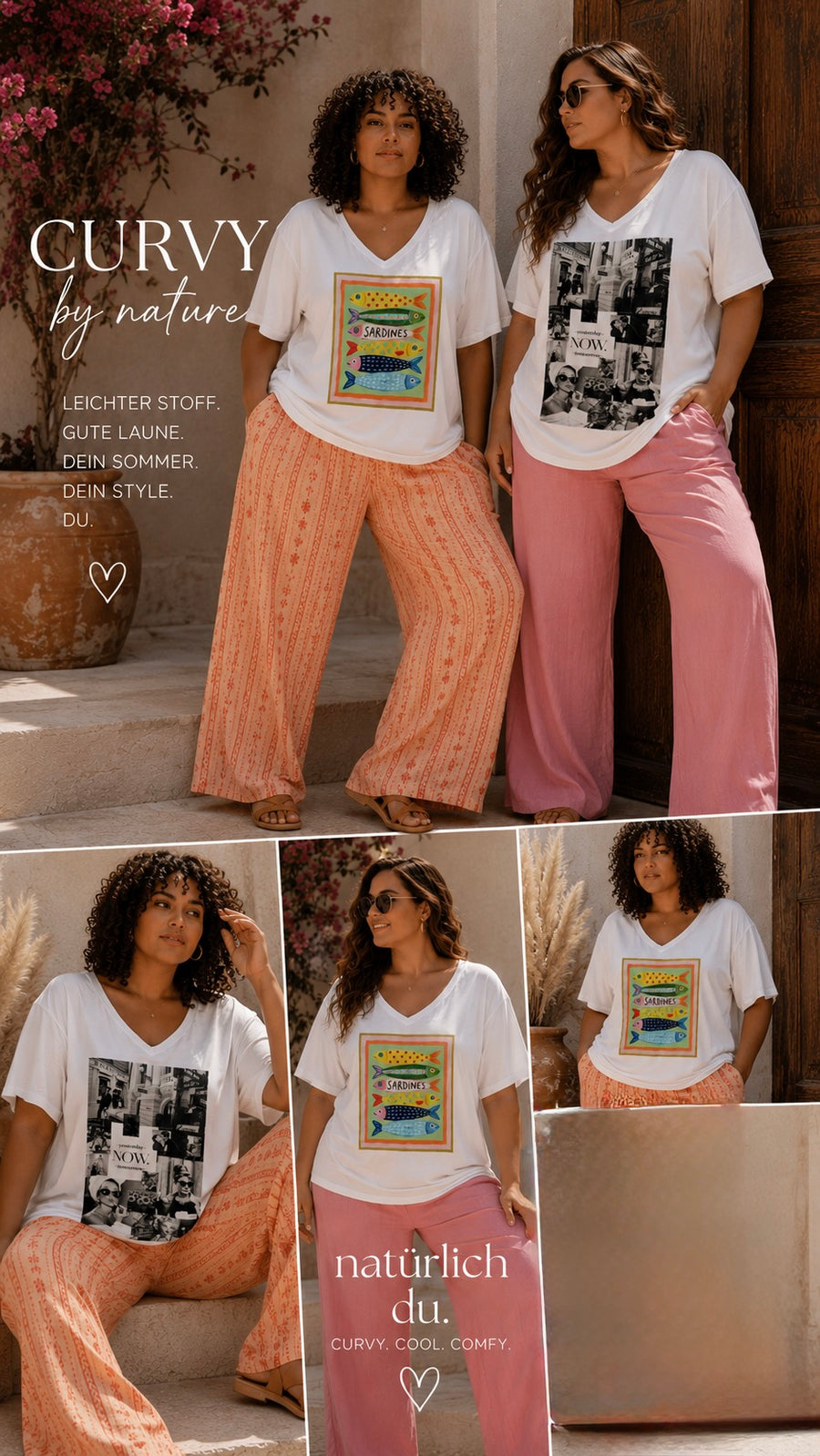 Curvy Print-Shirts
