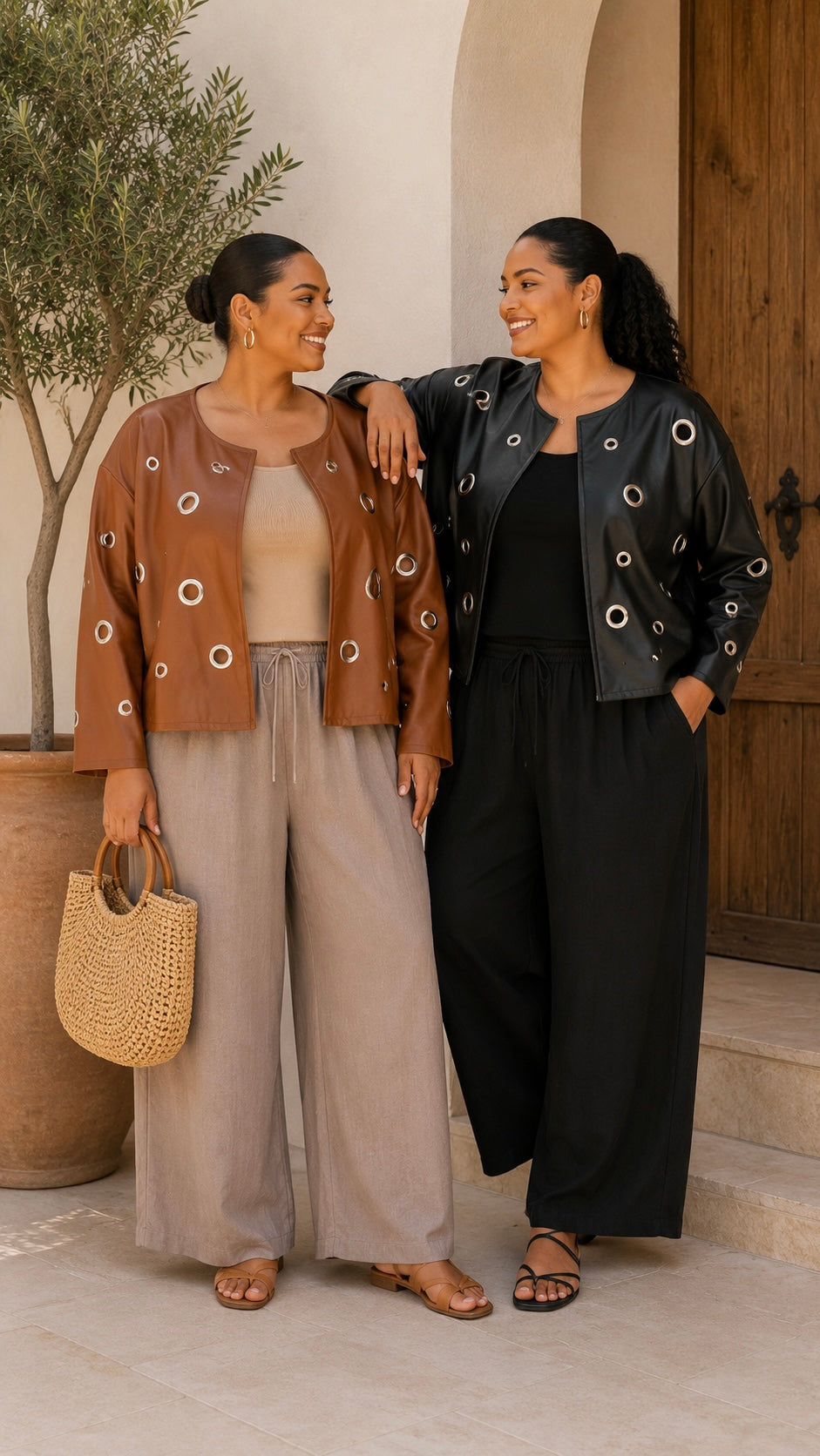 Curvy Lederimitat Jacke Siena (48/54)