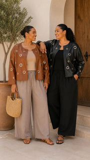Curvy Lederimitat Jacke Siena (48/54)