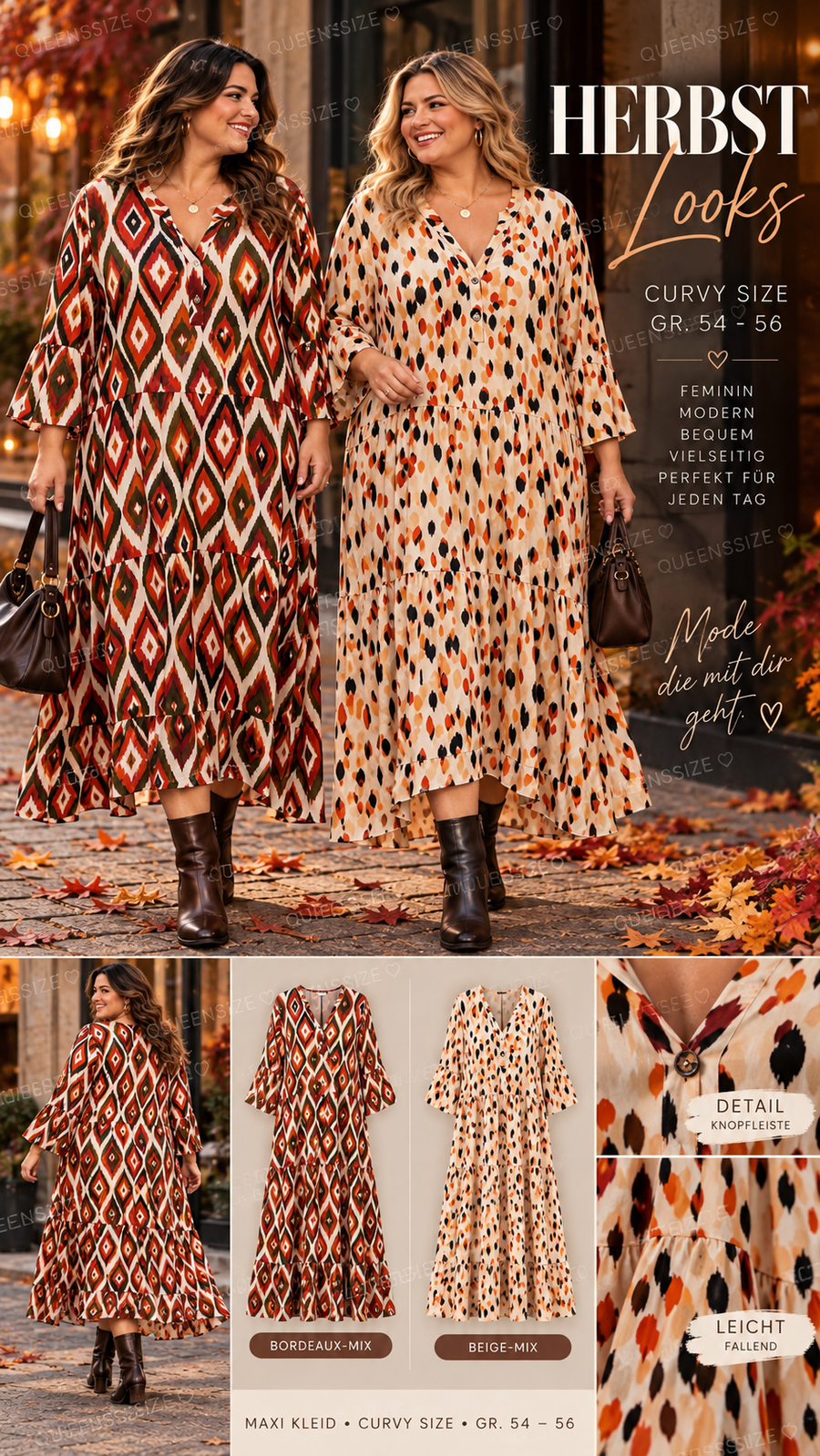 Curvy Midi-Kleid Nila 52/56