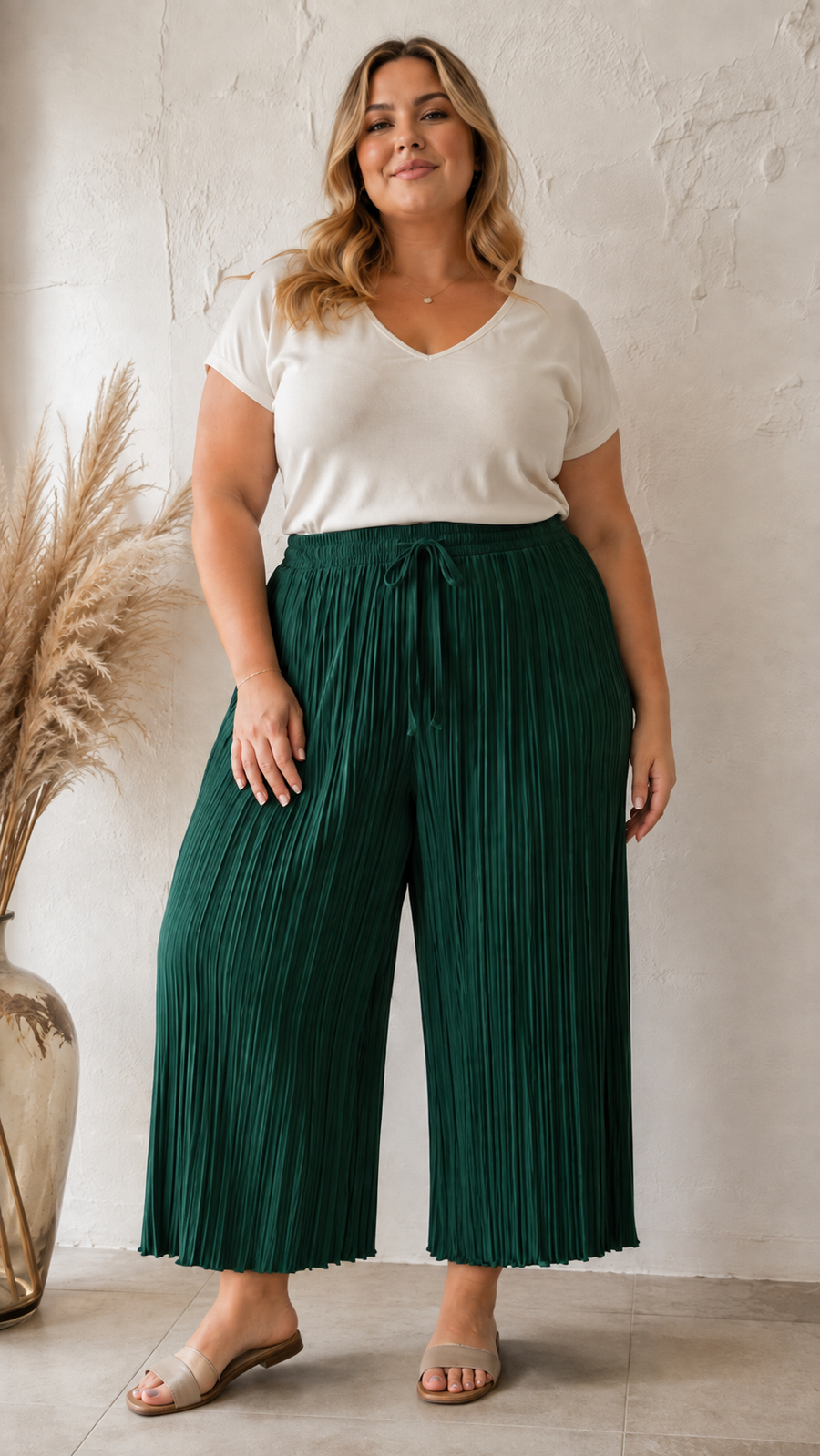 Curvy Plissee Hose 46/56
