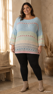 Curvy Pullover Flocke 48/56