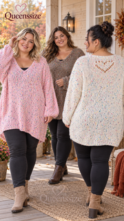 Konfetti-Grobstrickpullover  52/56