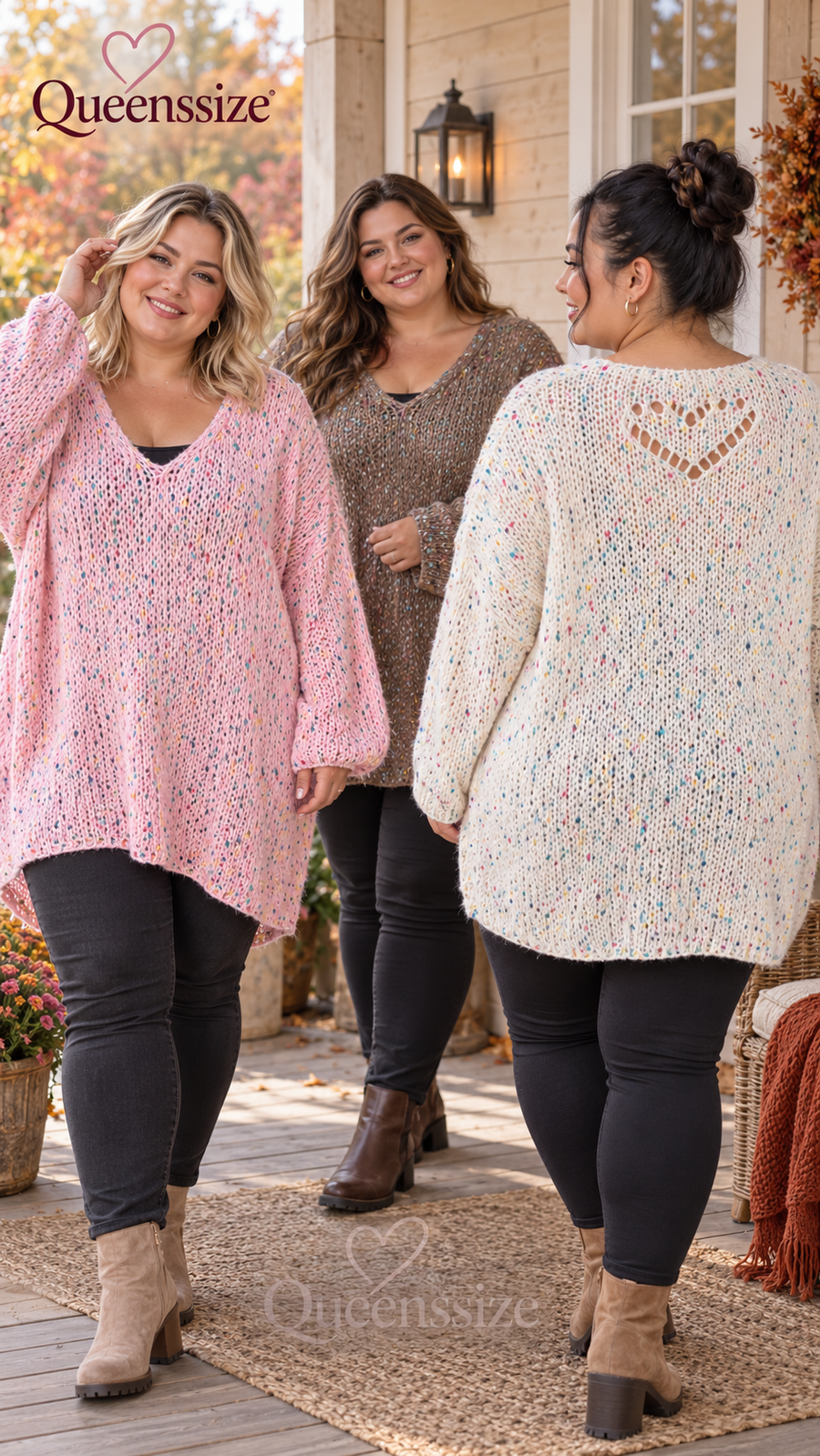 Konfetti-Grobstrickpullover  52/56