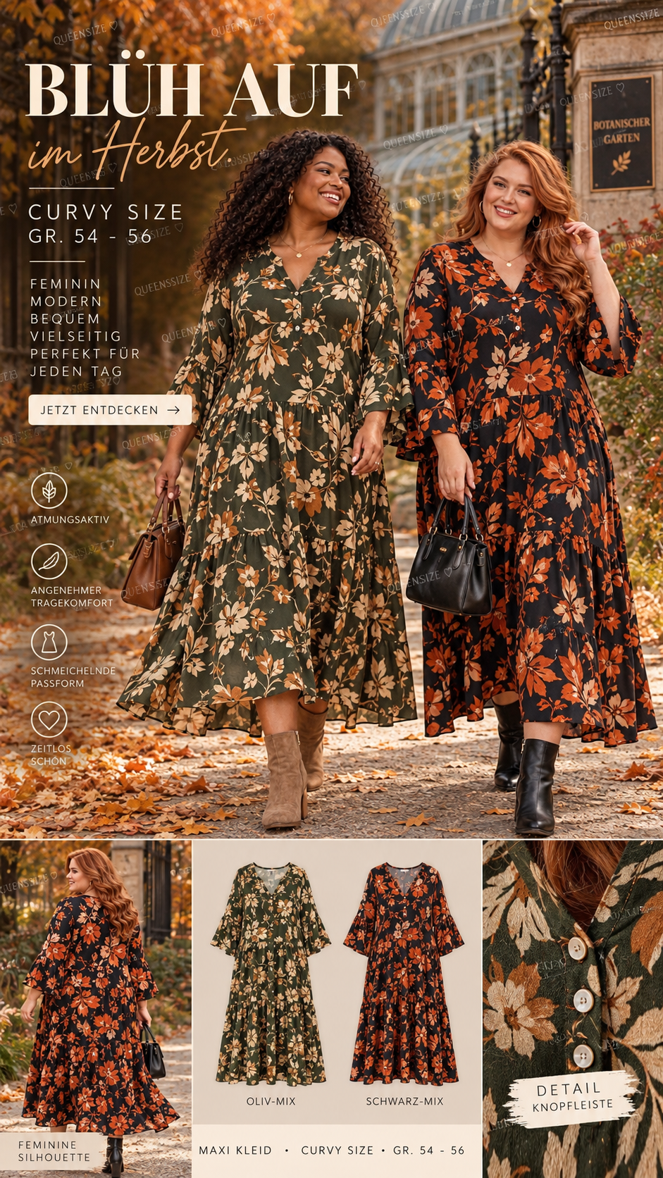 Curvy Midi-Kleid Nila 52/56