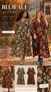 Curvy Midi-Kleid Nila 52/56