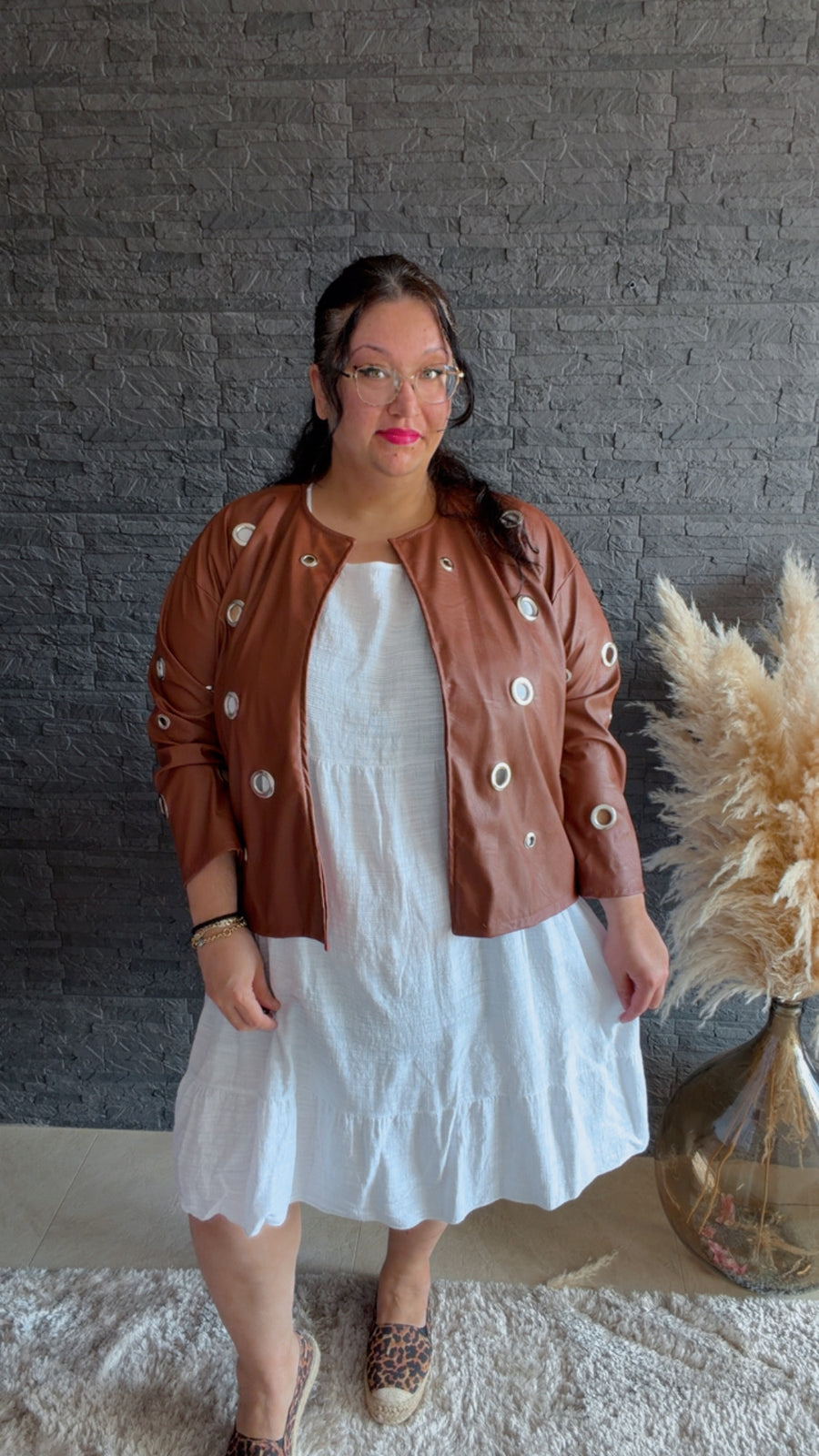 Curvy Lederimitat Jacke Siena (48/54)