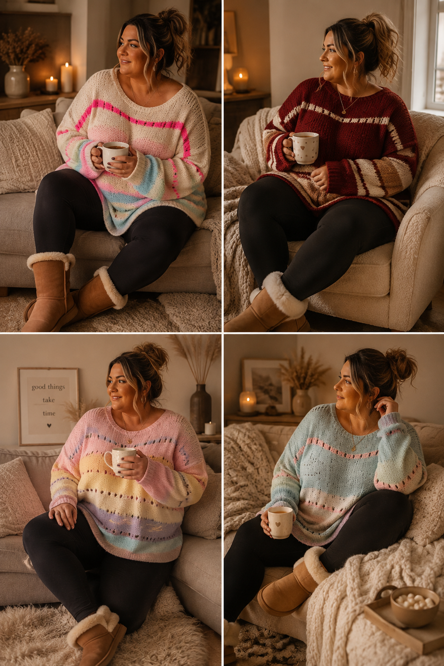 Curvy Pullover Flocke 48/56