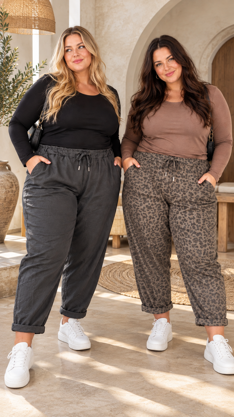MARELLA Curvy Stretch-Jogpants mit Komfortbund, große Größen 54–58 – Produktbild 1