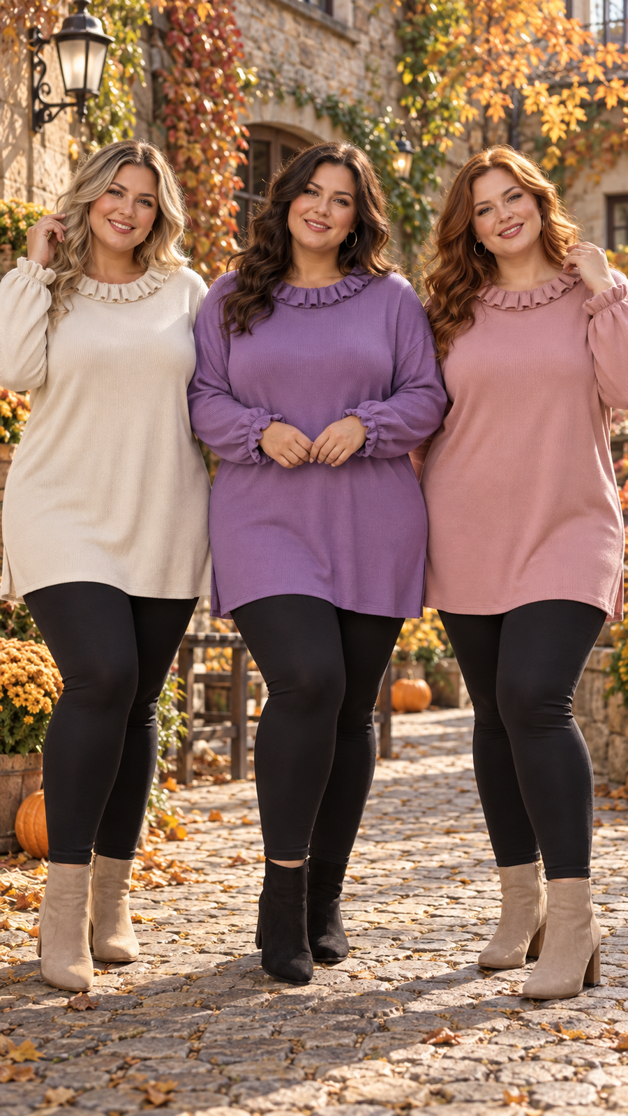 Curvy Rüschen Longsleeve Rosi 52/56