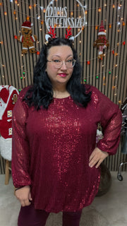 Pailletten Bluse Cyntia (52/56)