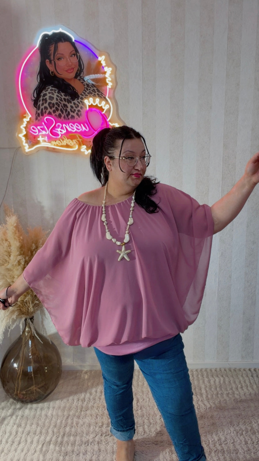 Curvy Flatterbluse Amy (52/56)