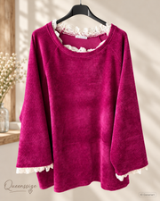 NOELIA- Rüschen Pullover 54/58