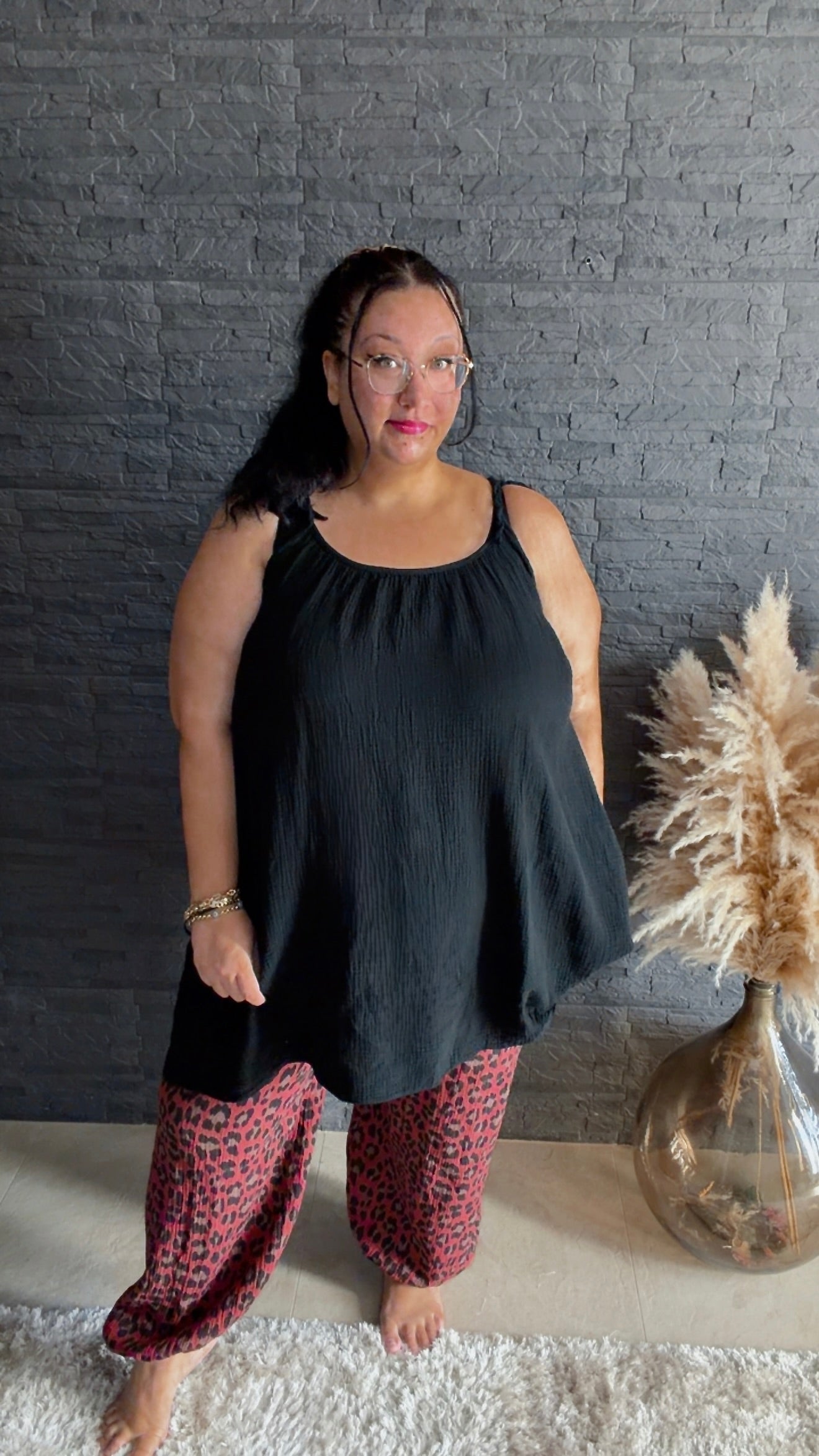 Curvy Musselinhose LEO 48/56