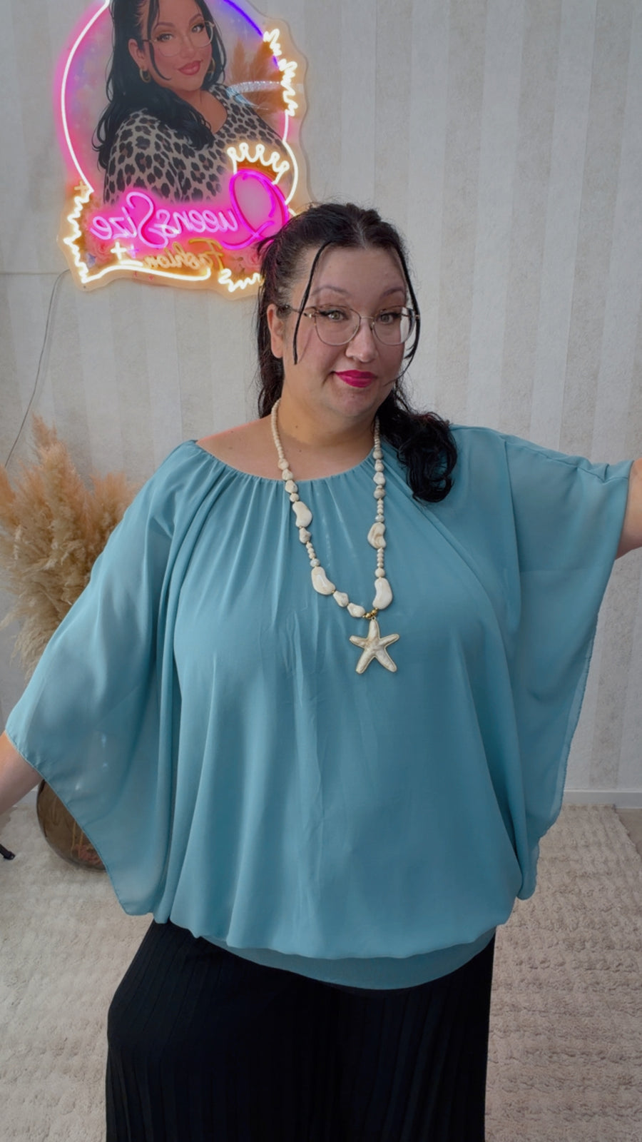 Curvy Flatterbluse Amy (52/56)