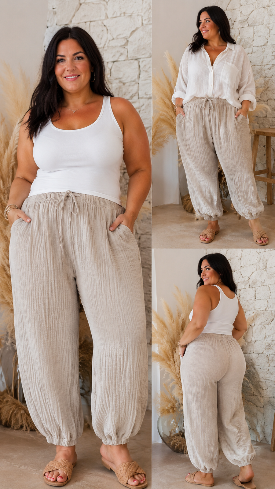 Curvy Musselin Balloon Hosen 48/56
