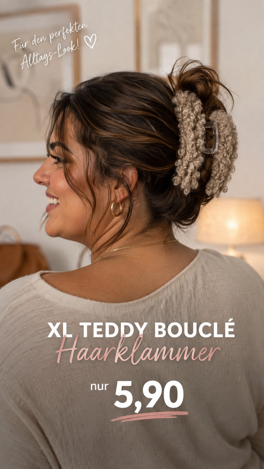 Teddy Boucle Haarklammer XL