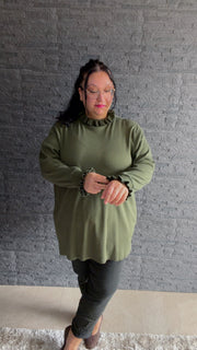 Curvy Rüschen Longsleeve Rosi 52/56