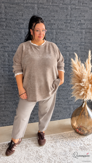 NOELIA- Rüschen Pullover 54/58