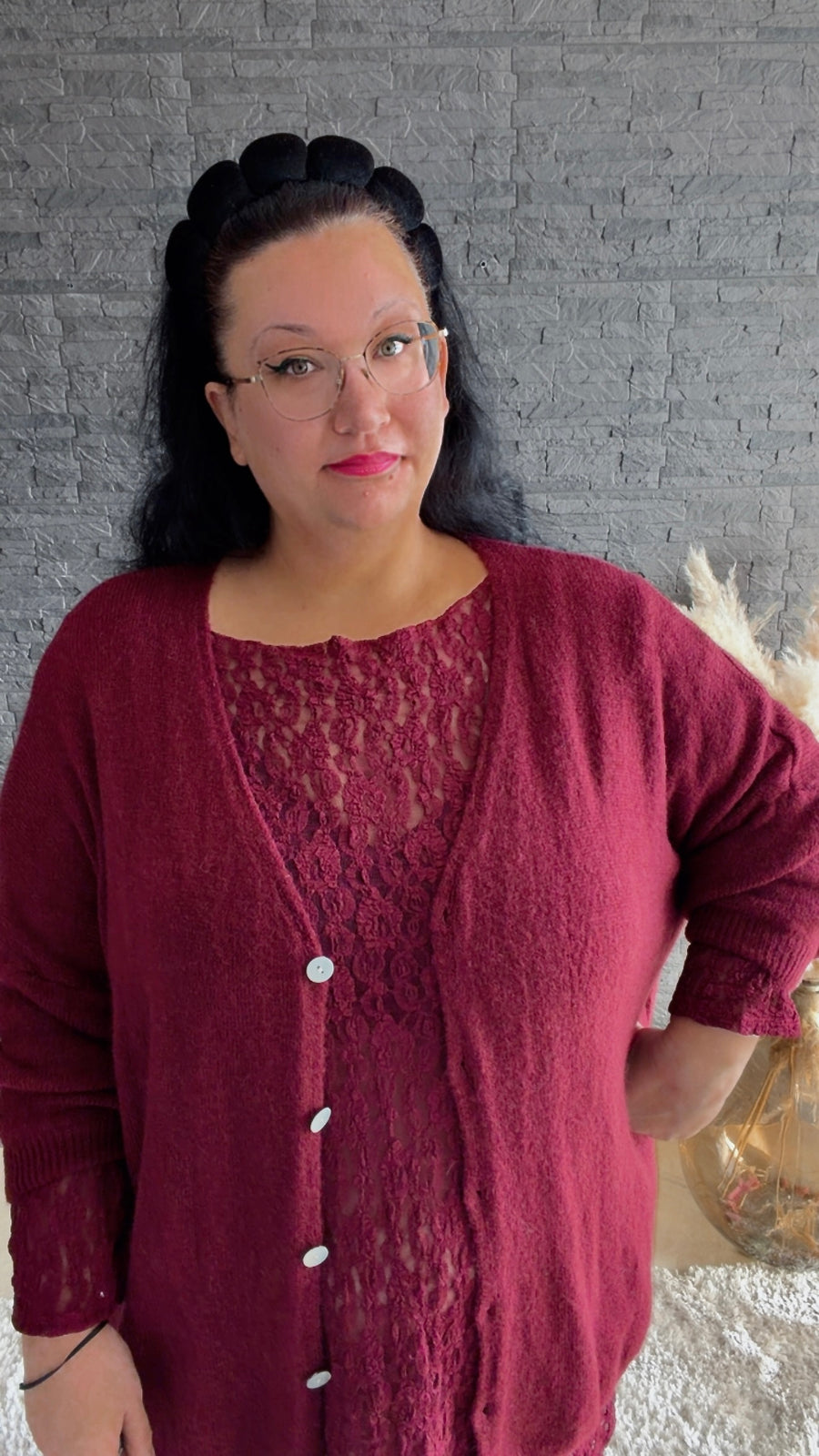 Curvy Spitzen Longsleeve Lucia 54/58