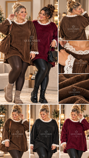 NOELIA- Rüschen Pullover 54/58