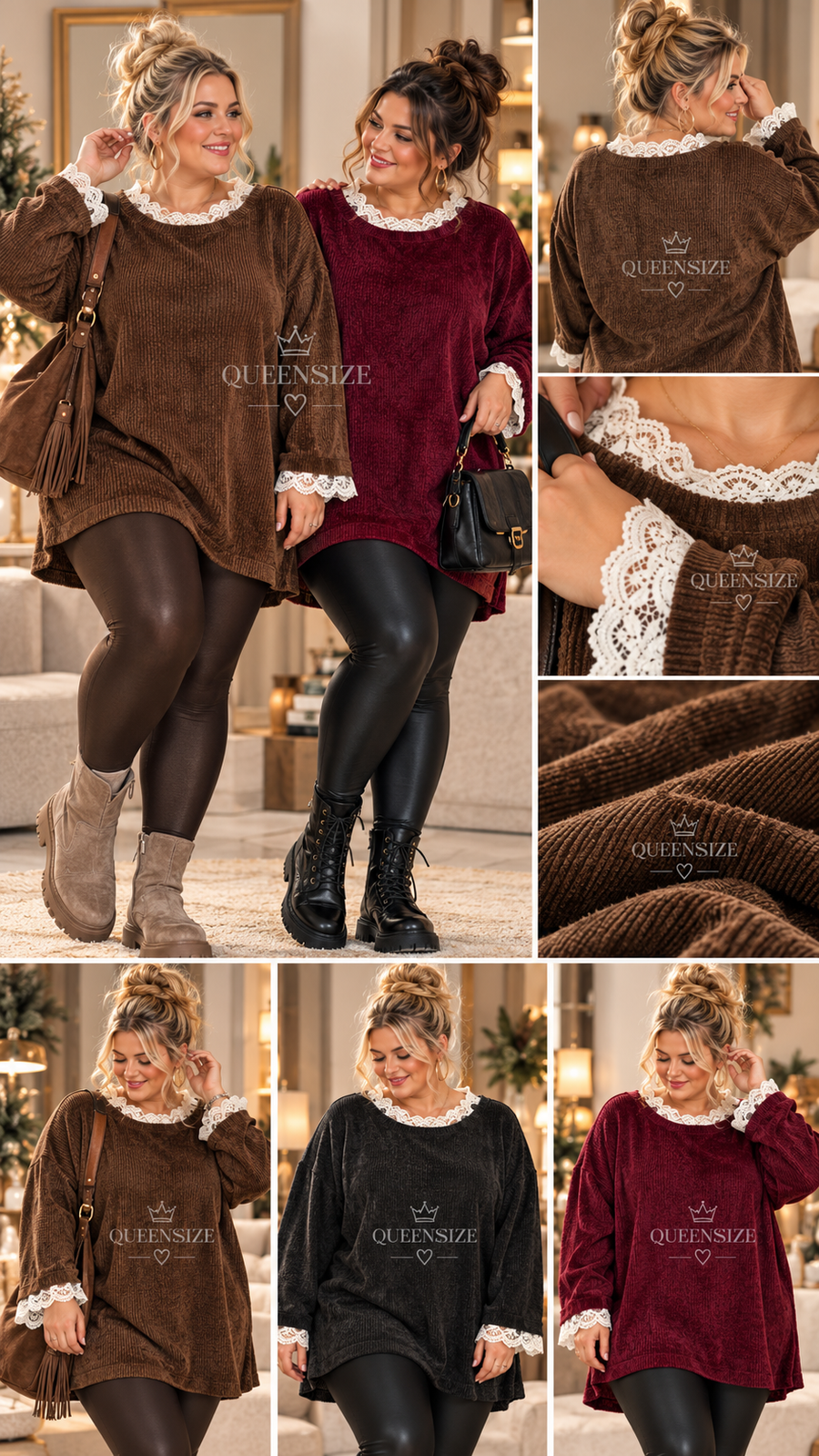 NOELIA- Rüschen Pullover 54/58