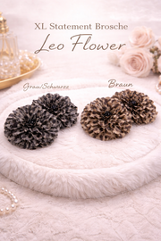XL Leo Blüten Brosche