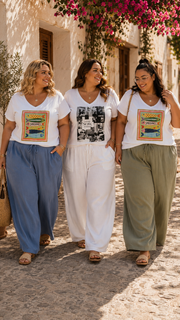 Curvy Print-Shirts