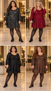 ÉTOILE Pailletten-Tunika für Damen in großen Größen 54–58 – Produktbild 2