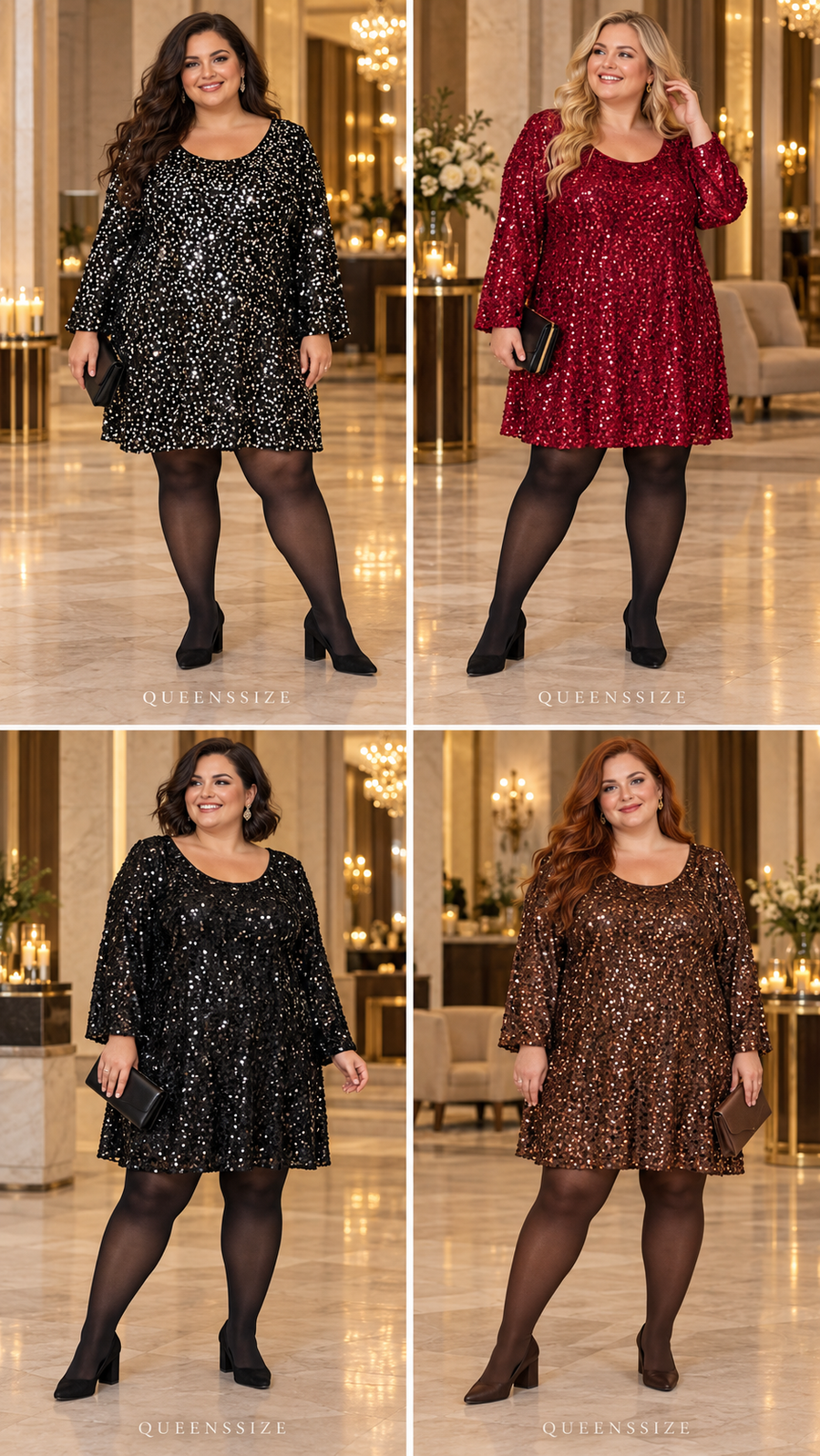 ÉTOILE Pailletten-Tunika für Damen in großen Größen 54–58 – Produktbild 2