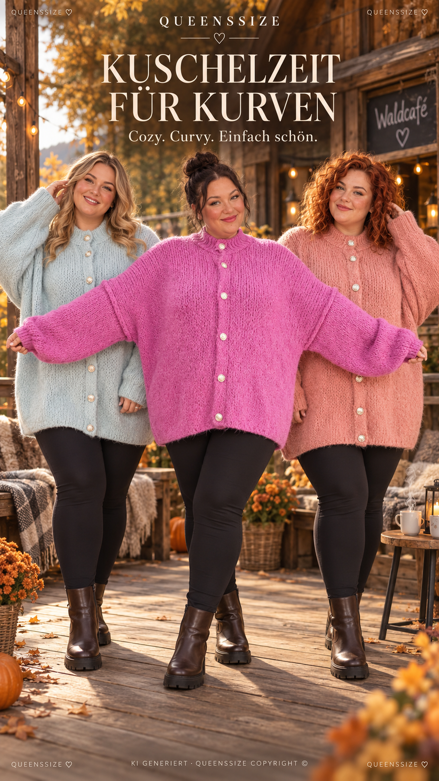 Curvy Oversize Strickjacke Alia