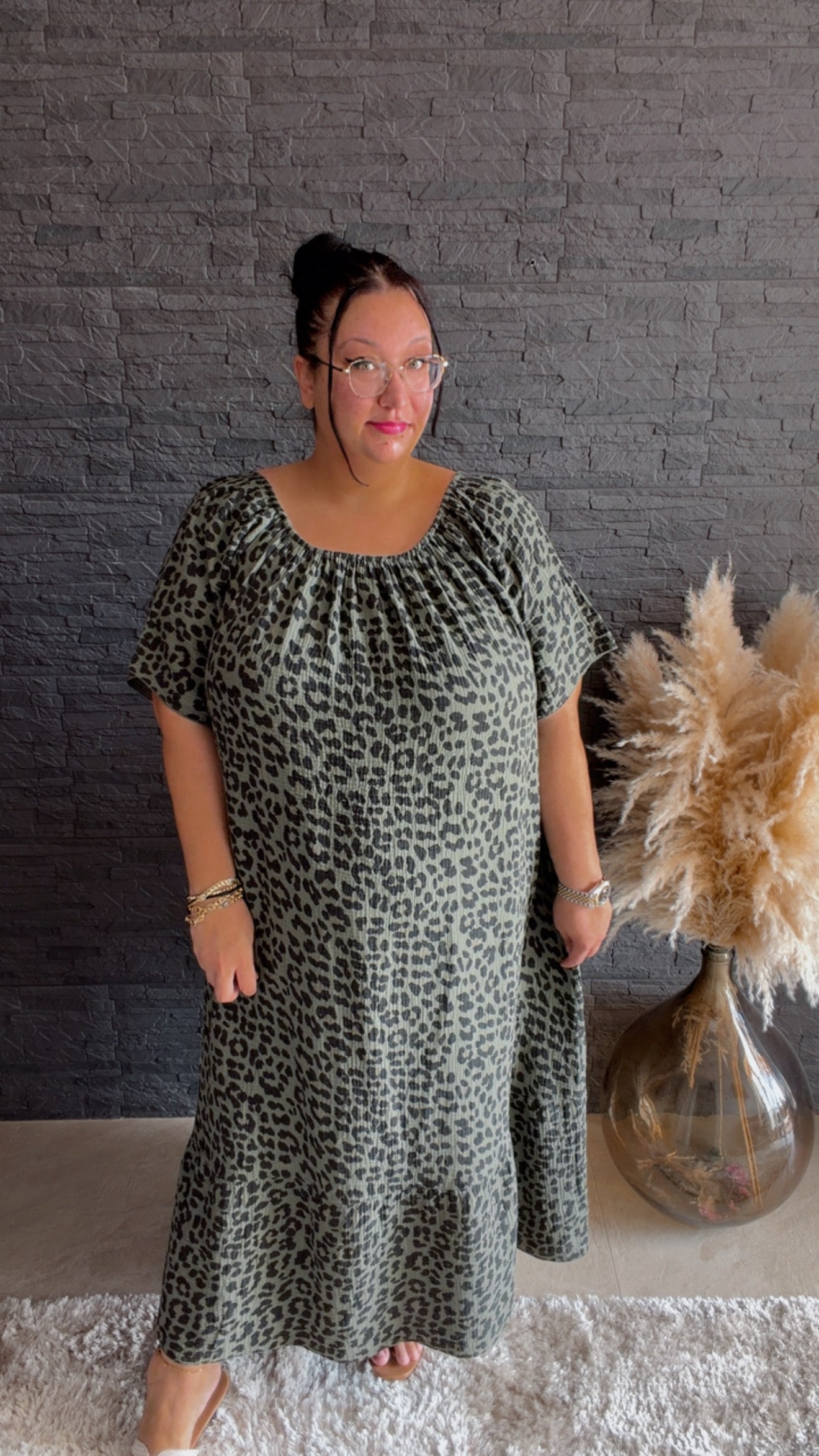 Curvy Musselinkleid Paula 52/56