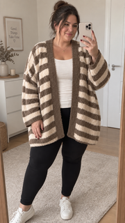 Curvy Boucle Strickjacke 44/52