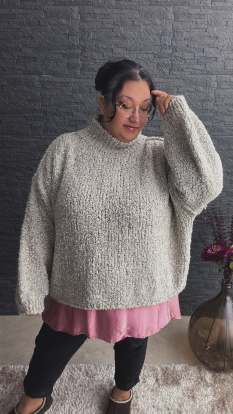 Bouclé-Pullover Zoè