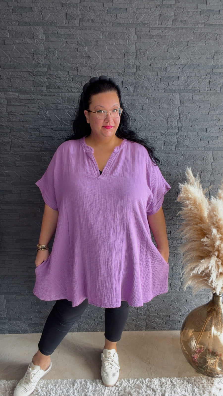 Curvy Musselin Tunika Asya 54/58