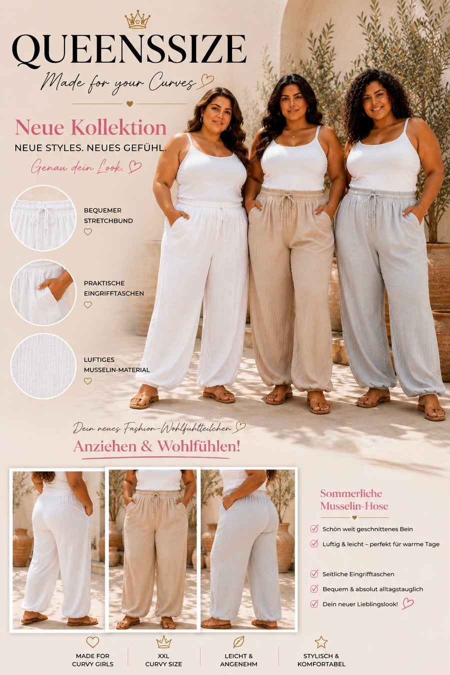Curvy Musselinhose (52/58)