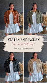 Curvy Lederimitat Jacke Siena (48/54)