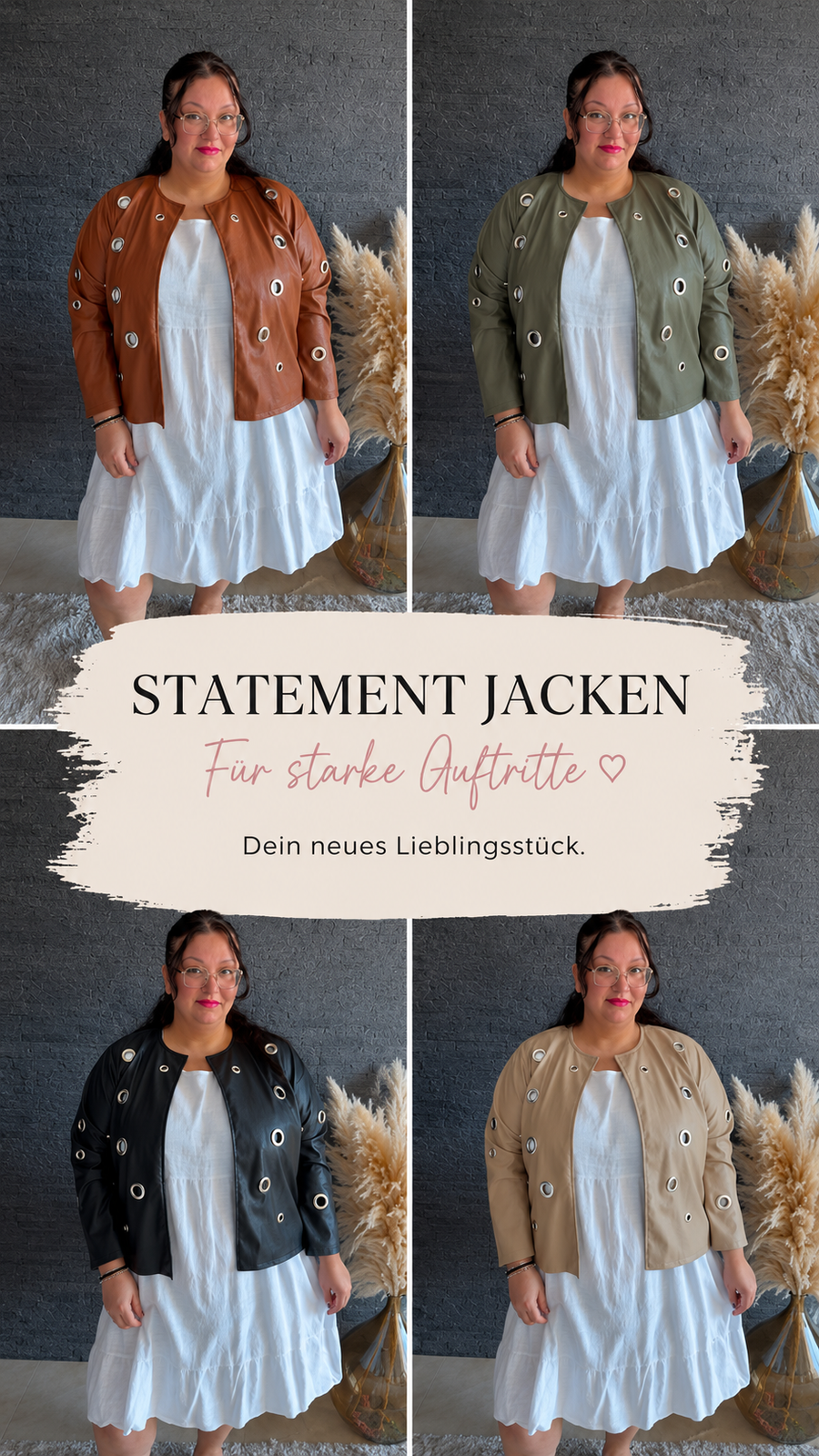 Curvy Lederimitat Jacke Siena (48/54)