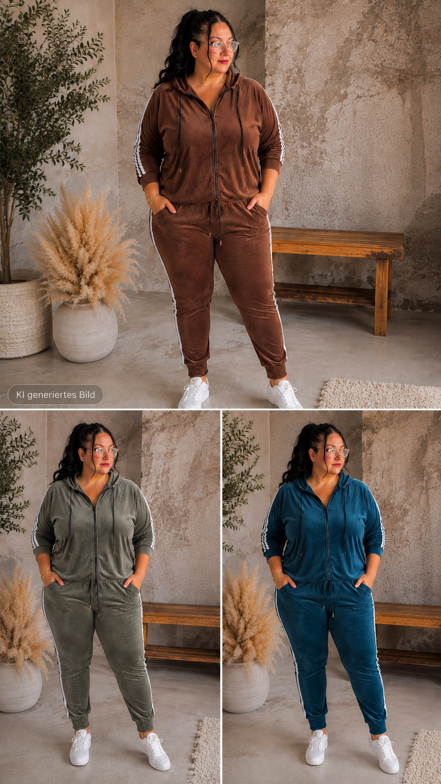 Curvy Samt Set 48/56