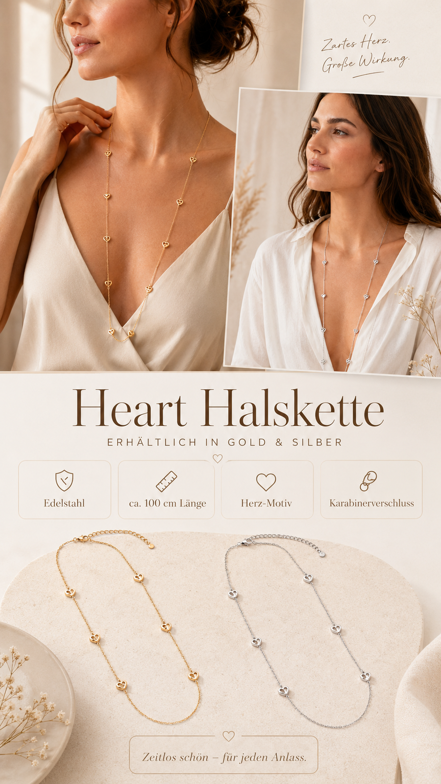 Halskette Hearts