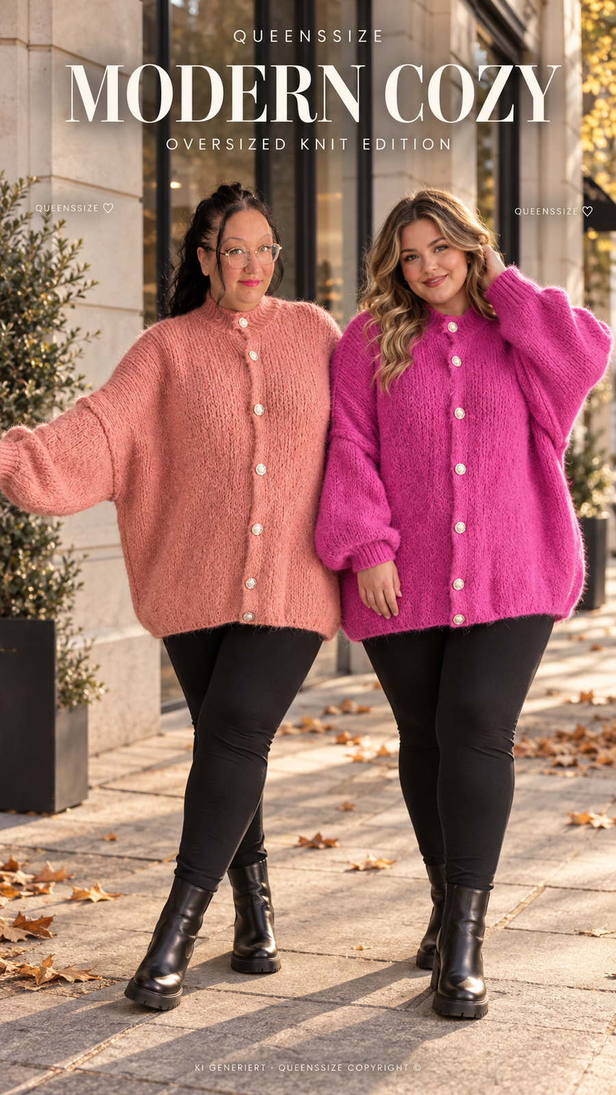 Curvy Oversize Strickjacke Alia