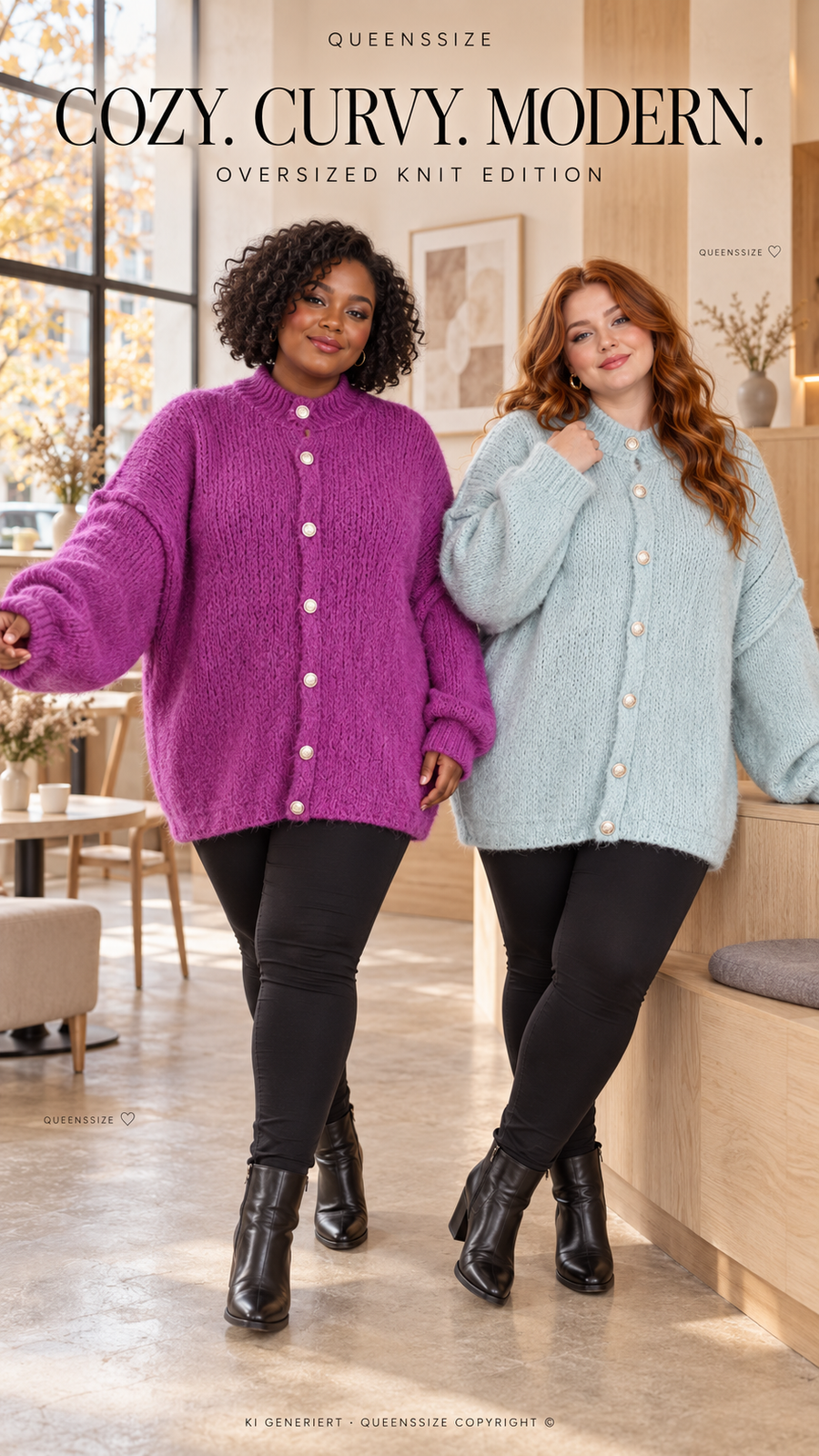 Curvy Oversize Strickjacke Alia