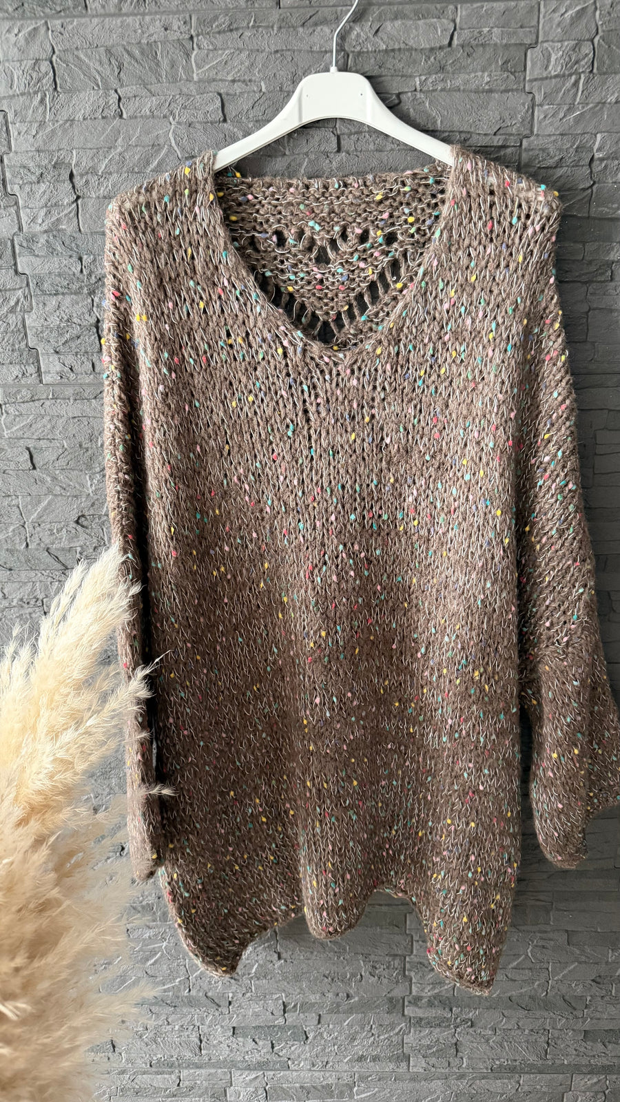 Konfetti-Grobstrickpullover  52/56