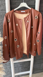 Curvy Lederimitat Jacke Siena (48/54)
