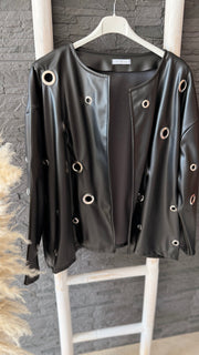 Curvy Lederimitat Jacke Siena (48/54)
