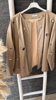Curvy Lederimitat Jacke Siena (48/54)
