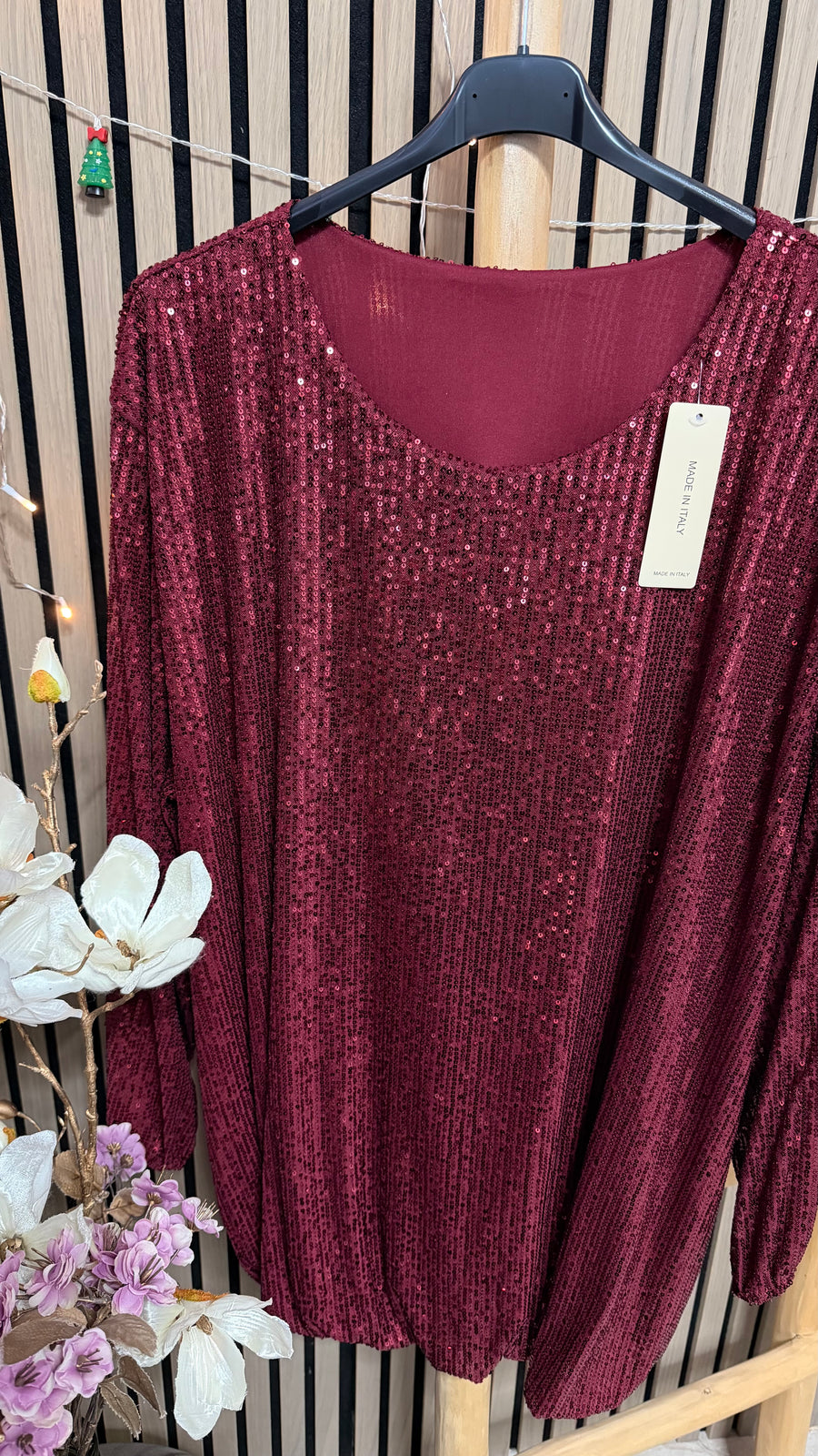 Pailletten Bluse Cyntia (52/56)