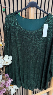 Pailletten Bluse Cyntia (52/56)
