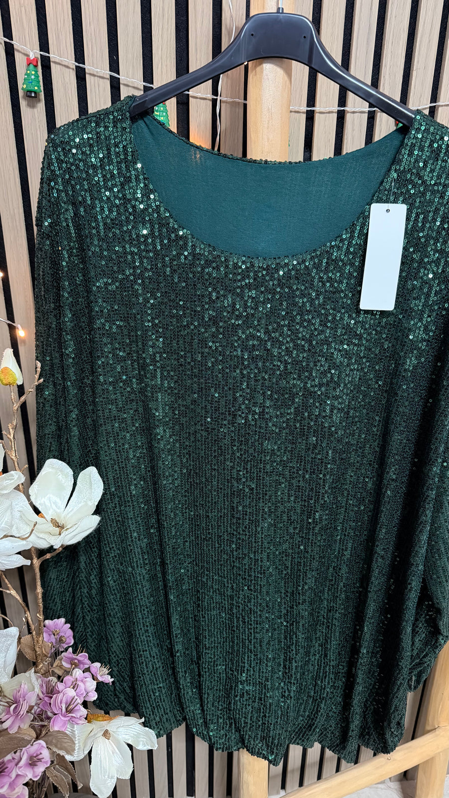 Pailletten Bluse Cyntia (52/56)