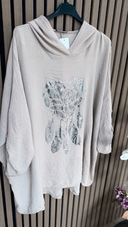 Kapuzenbluse "Silver Heart (50/54)